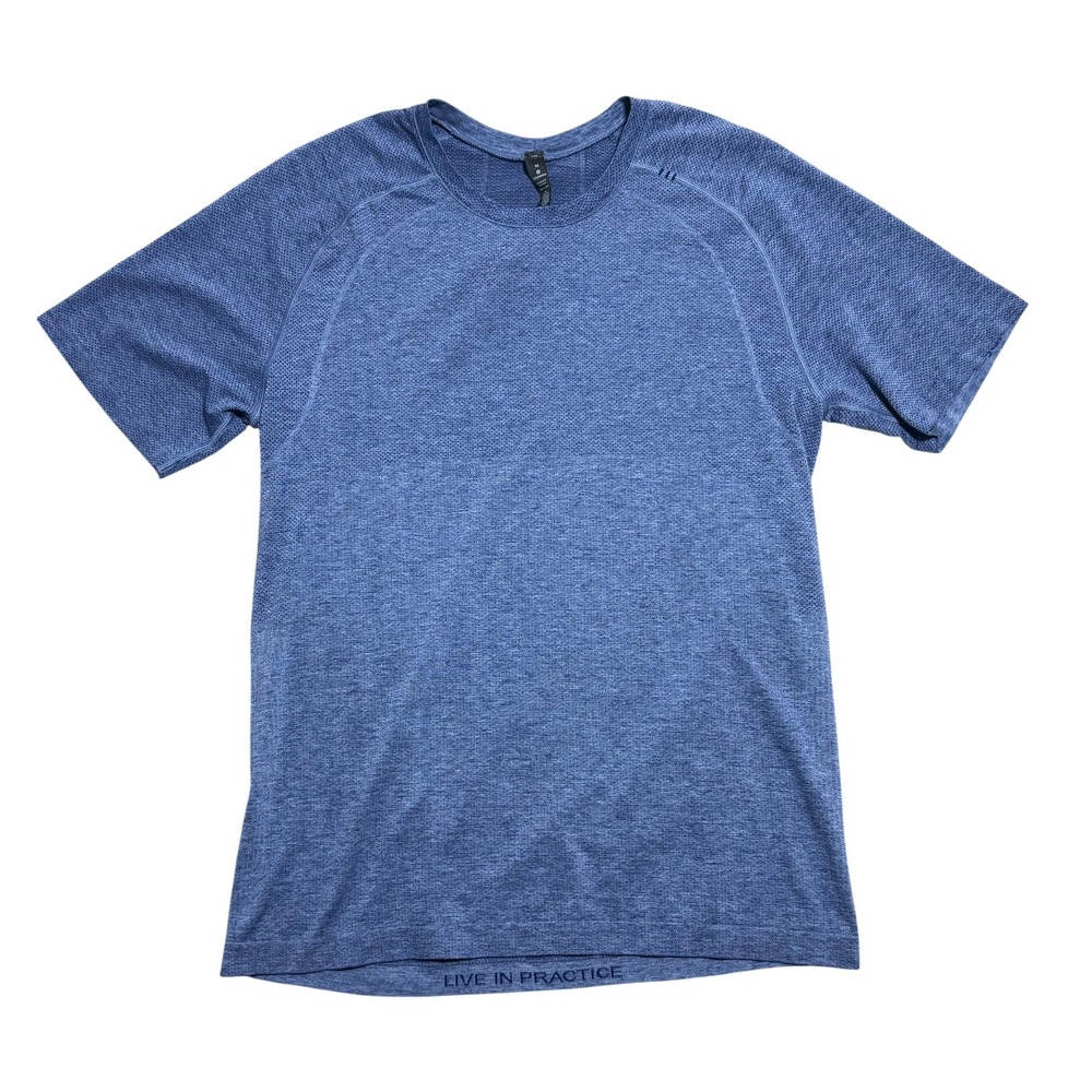 Lululemon Shirt‎ Mens Medium Blue Metal Vent Tech Short Sleeve Athletic Tee Top